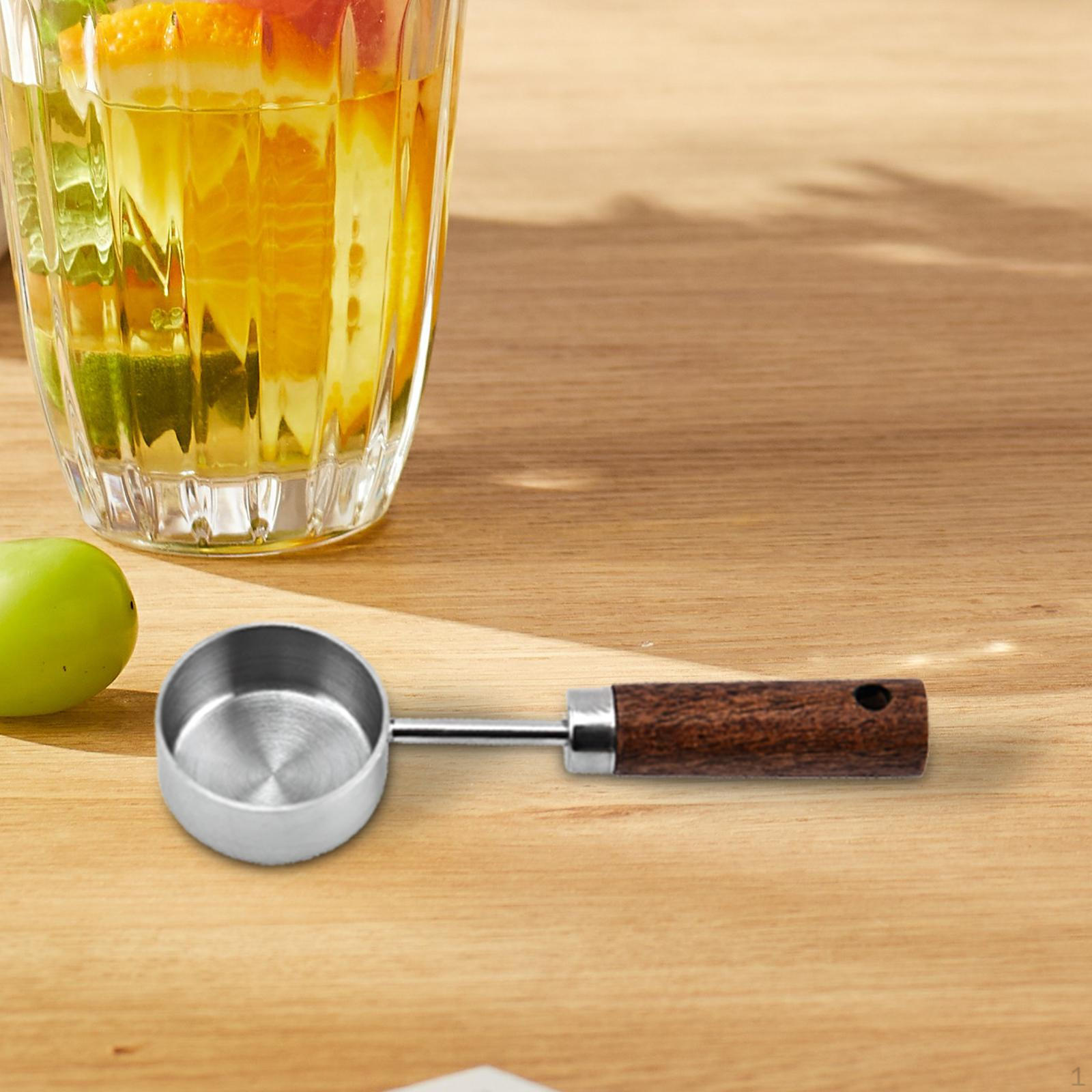 

15 мл мерная ложка аксессуары прочная удобная ручка многофункциональная деревянная ручка анти серебряный