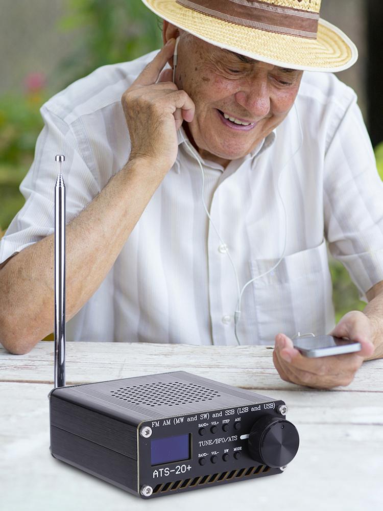 ATS-20+Si4732 Full Band Receiver Scanner FM AM MW&SW SSB LSB & USB with Antenna Full Band Radio Receiver 0.96 Inch OLED Screen