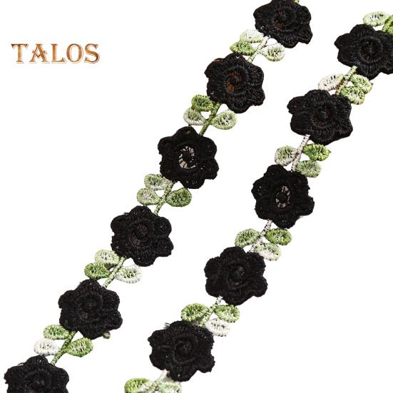 Flower Lace Trim Ribbon Vibrant Color Widely Used DIY Crafts Embroidered Crochet Lace Trim Fabric Decorations for Sewing