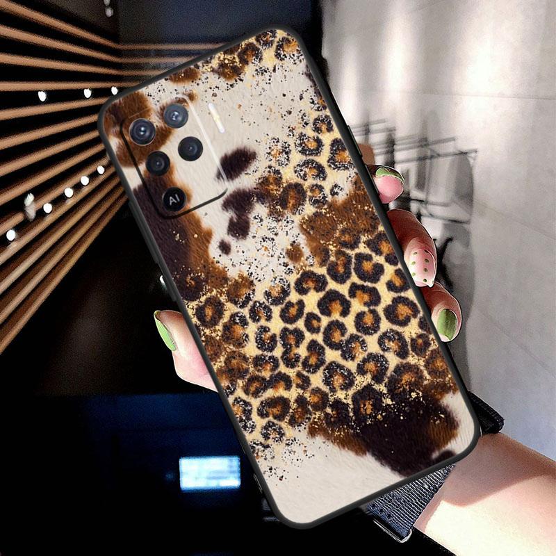 Western Cowgirl Cowboy Boots Cowhide Case For Oppo A5 Pro A15 A17 A57 A77 A18 A38 A58 A78 A94 A74 A54 A16 A76 A96 A40 A60 A80