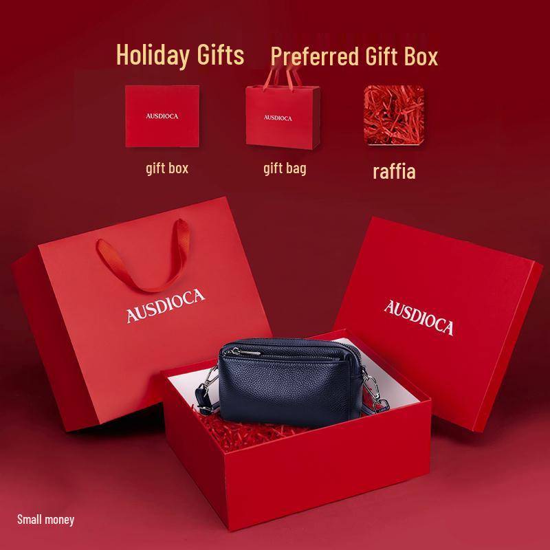 2025 Summer Women's Cowhide Crossbody Phone Bag - Soft Leather, Large Capacity Clutch & Shoulder Bag