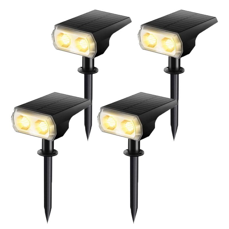 Solar Spot Light IP65 Solar Outdoor Lights 48 LEDS RGB Waterproof Garden Light 2-in-1 Solar Spotlight For Yard lawn