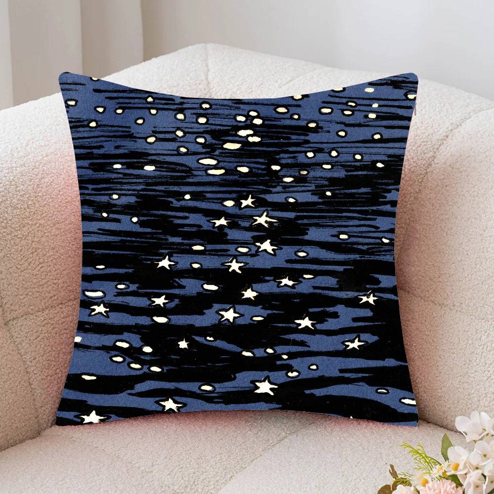 Ripple Star Simplicity Pillow Case Fashion Square Pillowcase Bedroom Sofa Room Ins Decoration Leisure