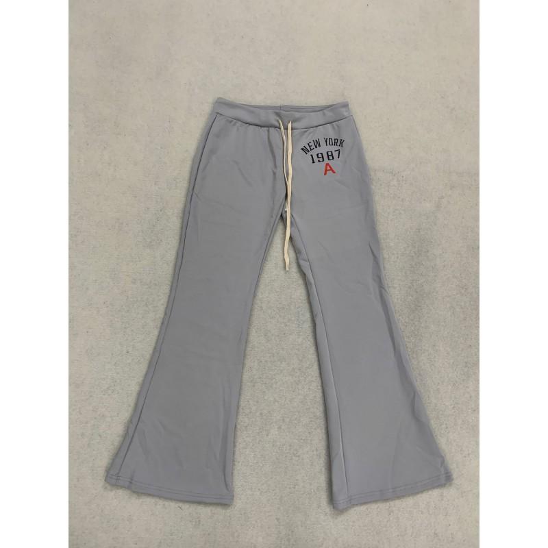 Y2K Low Waist Tie Front Flared Pants Womens Slim Fit Printed Casual Trousers Streetwear