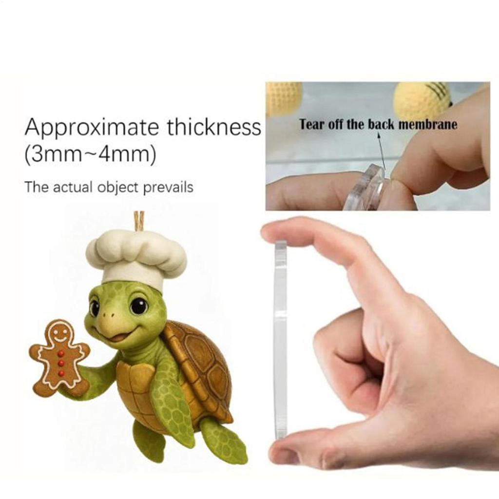 Christmas Sea Turtle Advent Countdown 24 Days 2D Acrylic Decor Sea Turtle Ornament 2025 Countdown Calendar for Holiday Home Car