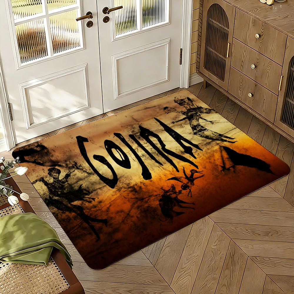 G-Gojira Band Floor Mat Soft Thickened Absorbent Non-Slip Bedroom Living Room Door Mat Home Decor Flannel Rugs