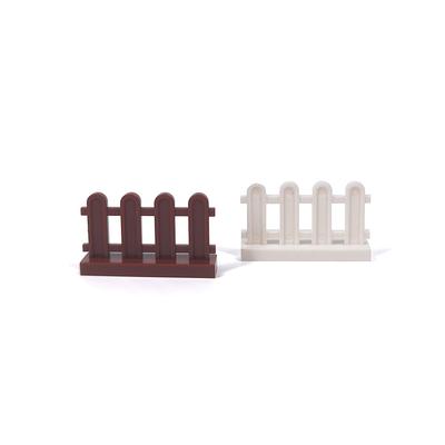 Small Particle Building Block Fence Fence Fence 1x4x2 Wooden Fence Assembly Parts Toy