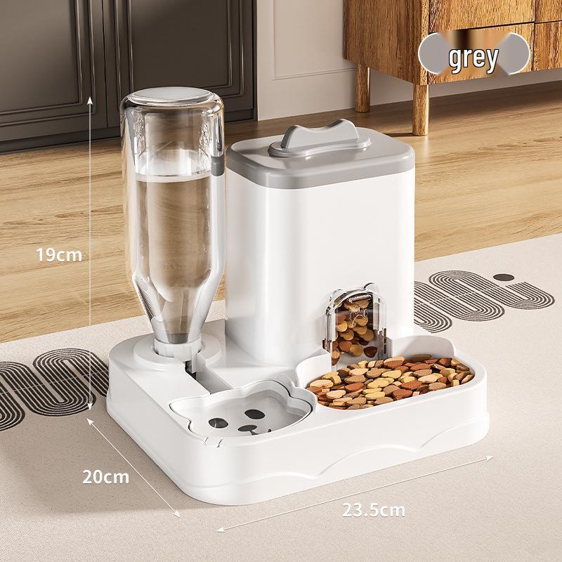 Dual Pet Feeder & Waterer: Automatic Food and Water Dispenser for Cats
