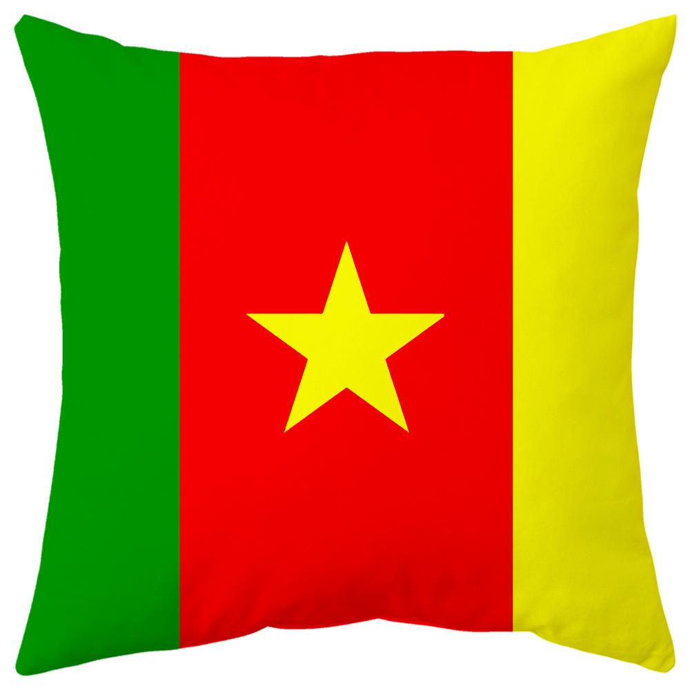 World Cup Pillow Flag National Pattern Printed Pillow Cover Seat Cushion Bedside Cushion Holiday Gift