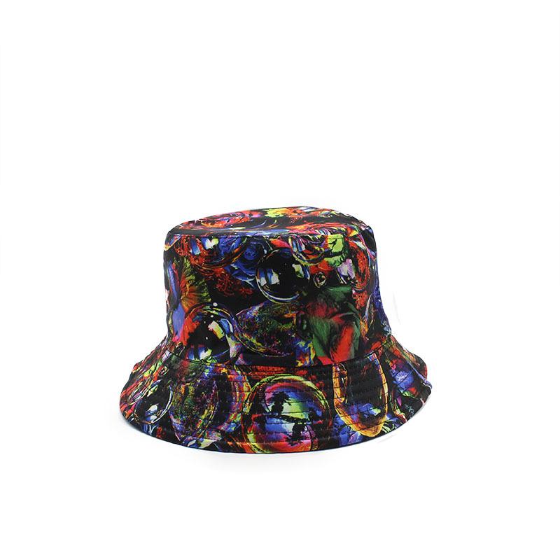 Trend Basin Hat Bucket Hat Spring And Summer Geometric Tie-Dye Flower Sun Hat Women'S Bucket Hat