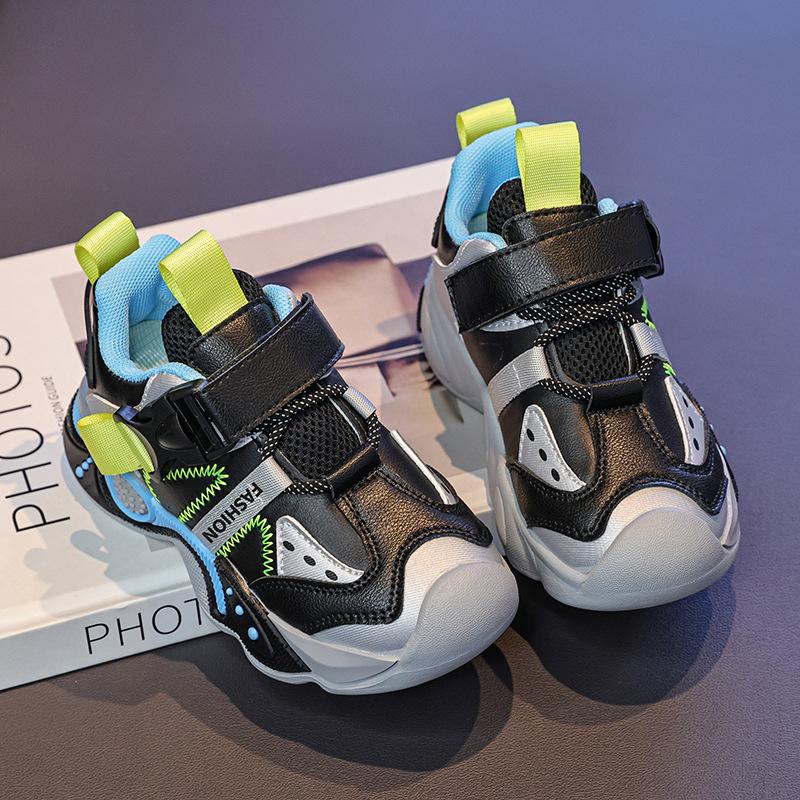 Kinder-Anti-Kollisions-Sportschuhe, Herbstkollektion, Jungen- und Mädchen-Color-Blocking-Laufschuhe, Freizeitschuhe für Kinder
