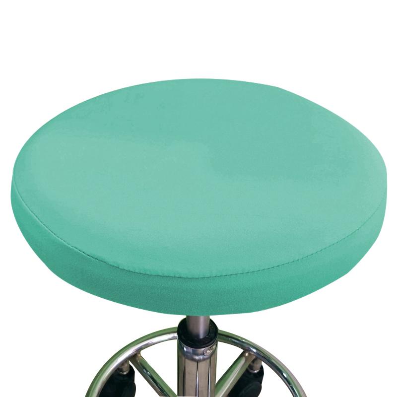 

Чехол для круглого стула, однотонный, эластичный, вращающийся, защитный, растягивающийся, поднимающийся, чехол для подставки для ног, вращающийся, чехол для сиденья, можно стирать светло-синий