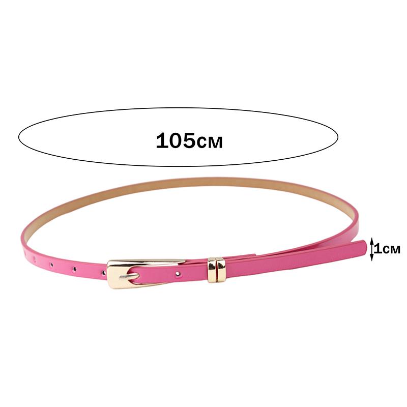 1Pc 12 Candy Colors Women'S Leather Belt Skinny Thin Dress Belt Waist Belt Waistband Dress Coat Waist Seal Jeans Belt