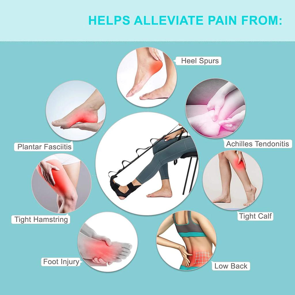 Beinstreckband  Flexibilitäts-Stretchband  Rehabilitations-Fitnessband  Plantarfasziitis-Trainingsgürtel Fußpflege