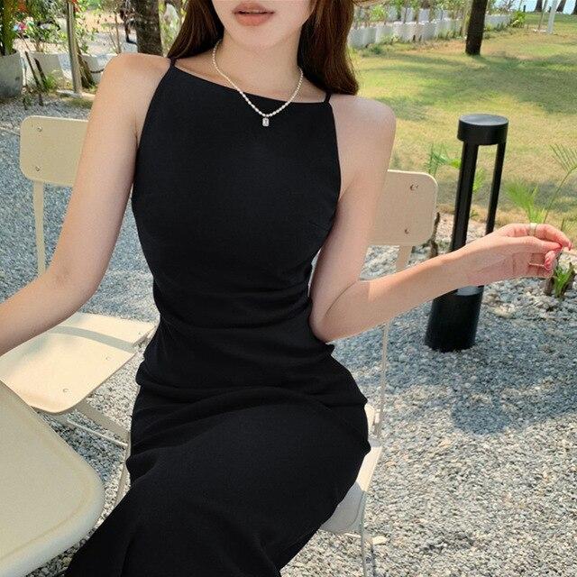 

Французское платье на подтяжках, новое весенне-летнее элегантное платье, женское повседневное пляжное вечернее платье XL