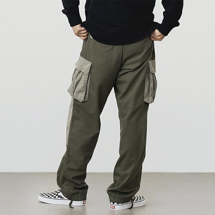 Vans Multi-Pocket Cargo Style Spliced Woven Casual Pants Men bottoms Green VN0A4TS2ZIP