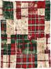 Weihnachts-Karo-Muster Flanell-Decke im Vintage-Stil, Weiche Anti-Pilling-Fleece-Decke für Couch, Sofa, Bett, Leicht