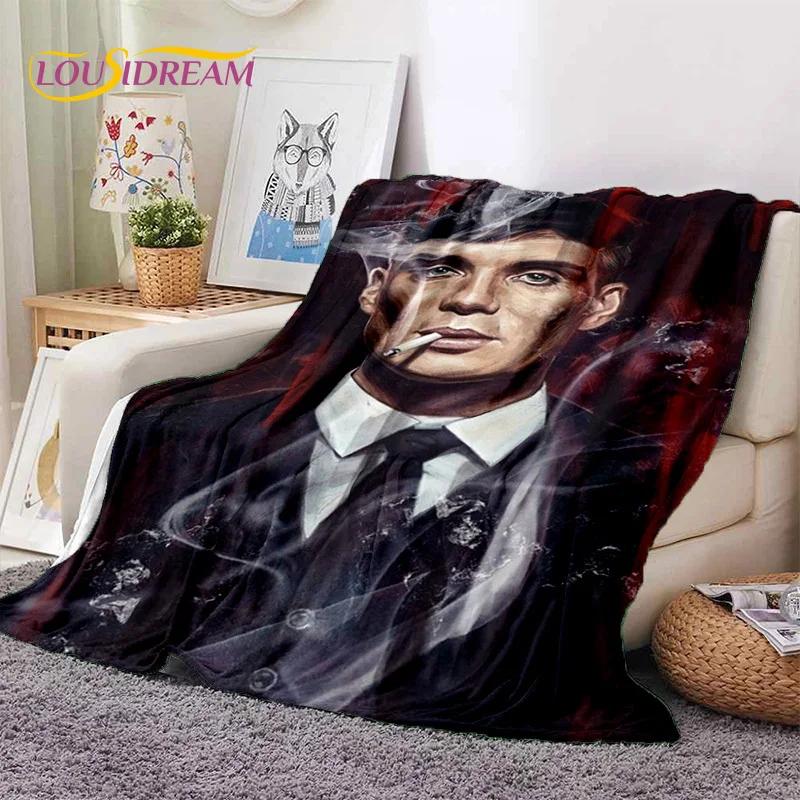 Coperta morbida in flanella 3D P-Peaky Blinders Tommy Shelby per Letti Camera da letto Divano Picnic, Coperta da lancio per Coprire Esterni Tempo libero Regalo