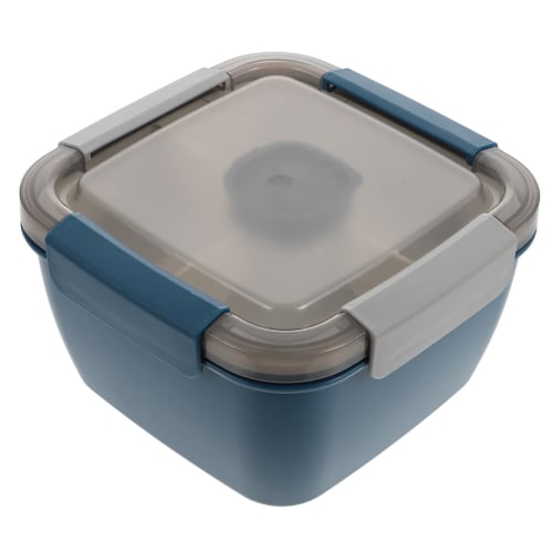 Cabilock Salad Lunch Container, Double-Layer Lunch Box, 1500ml, 4 Compartments, Lunch Container, Salad Fruit Container, Food Box, Salad Bowl, for Camp