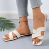 New fashion slippers women's summer outer wear square head versatile large size one word with sandals
