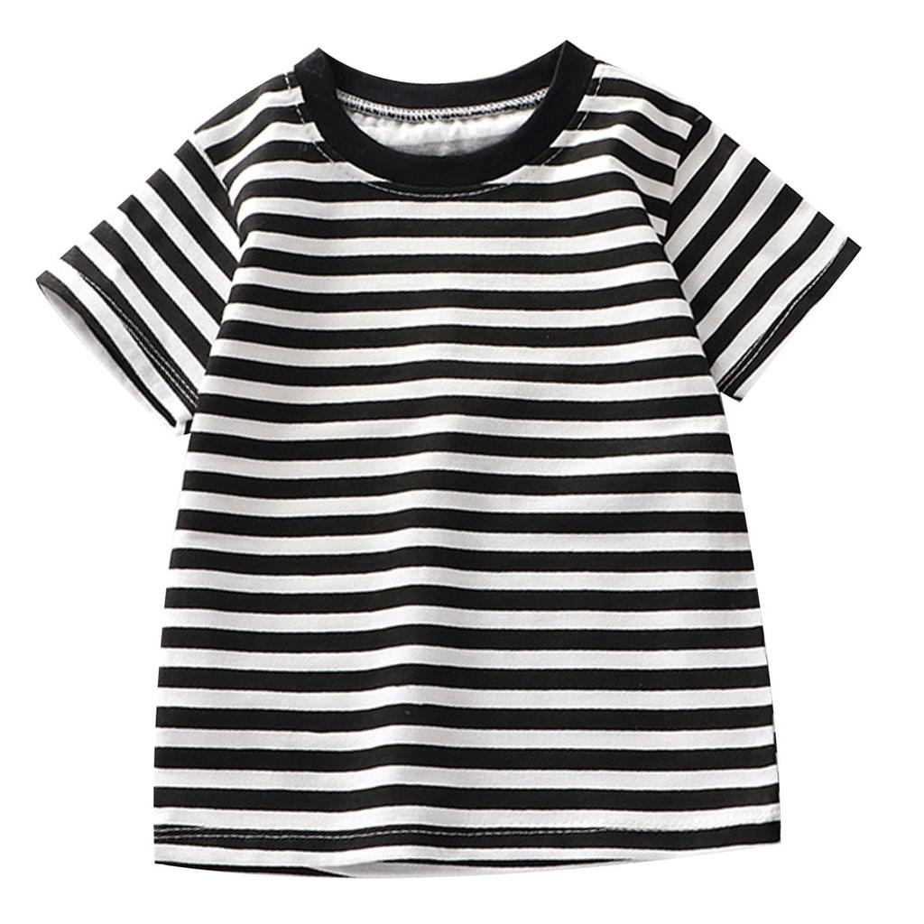 Children's Casual Short-sleeved Printed Round Neck Fashionable T-shirt Top