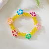Bohemian Polymer Clay Flower Glass Beads Bracelet for Women Dopamine Plumeria Frangipani  Chain Summer Beach Party Jewelry Gift