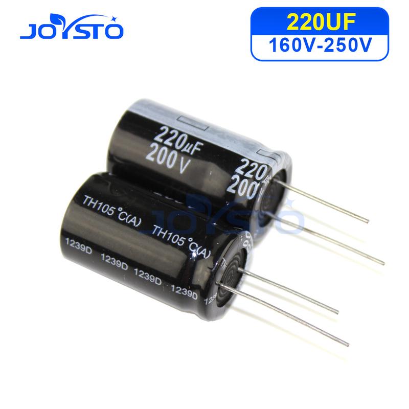 10 Stück Originaler Aluminium-Elektrolytkondensator 220UF 160V 200V 250V Mehrere Spezifikationen 220UF Schwarz