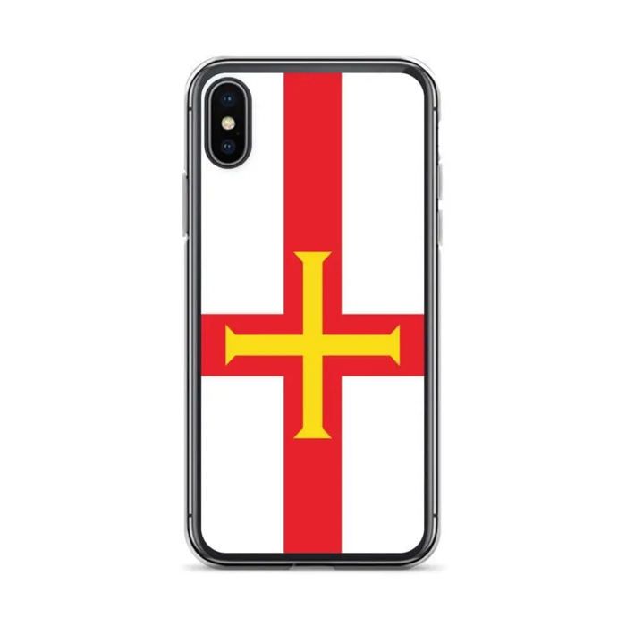 Coque iPhone - Drapeau de Guernesey - iPhone XS - Sopa de silicone - Design fin et léger - Proteção máxima