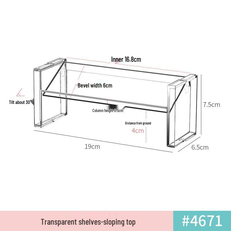 Simple Transparent Action Figure Display Shelf - Stackable Layers
