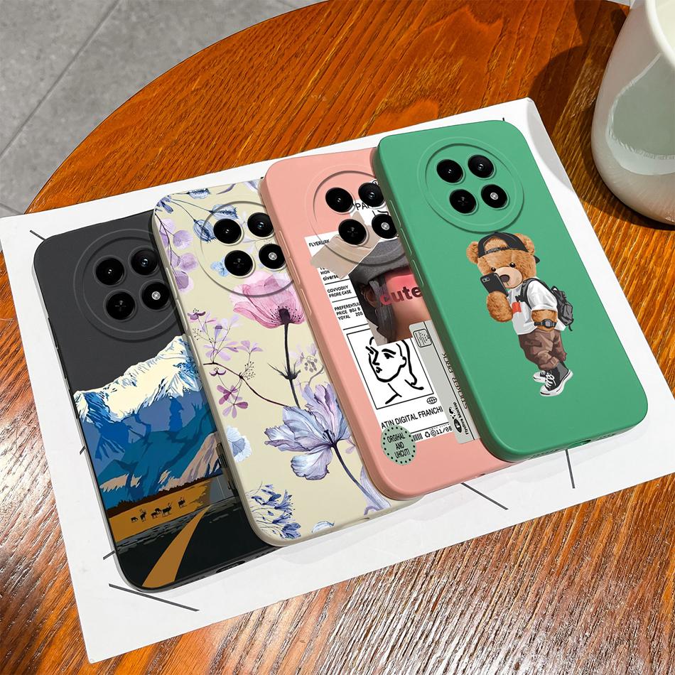 For OPPO Realme 12X 5G Phone Cases Cartoon Liquid Silicone Full Coverage Anti Drop Shell For Realme12 X Back Covers Bumper Funda