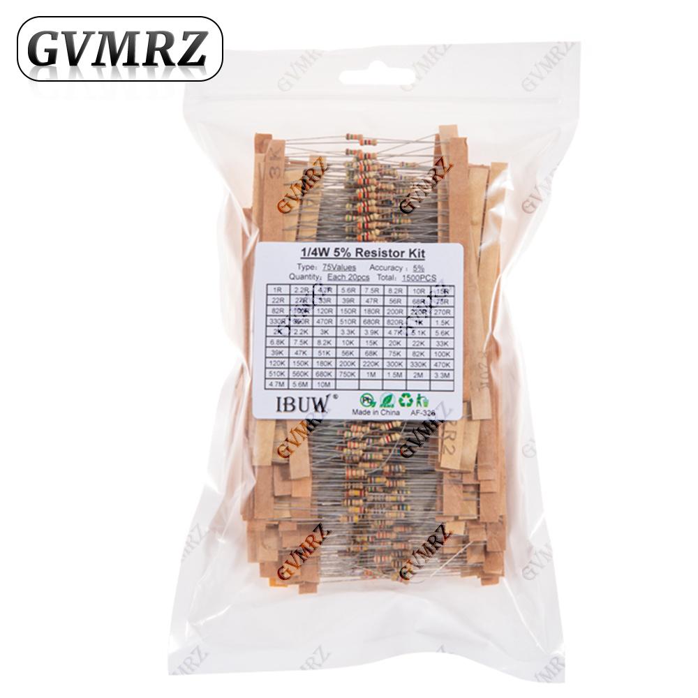 1/2W 1W 2W 3W Resistance 5% Metal Film Resistor Assortment Kit Set 30Kinds Each 5/10PCS 1R~750R 1K~820K Ohm 1R 2R 3R 4R 1K 2K 3K