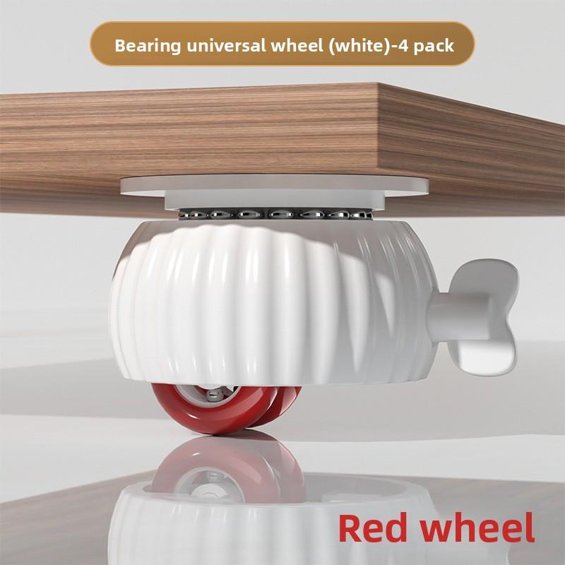 

Pasted Ball Bearing Swivel Wheels No-drilling Furniture Bedside Table Load-bearing Wheels, Mobile Base with Brake, Silent Wheels