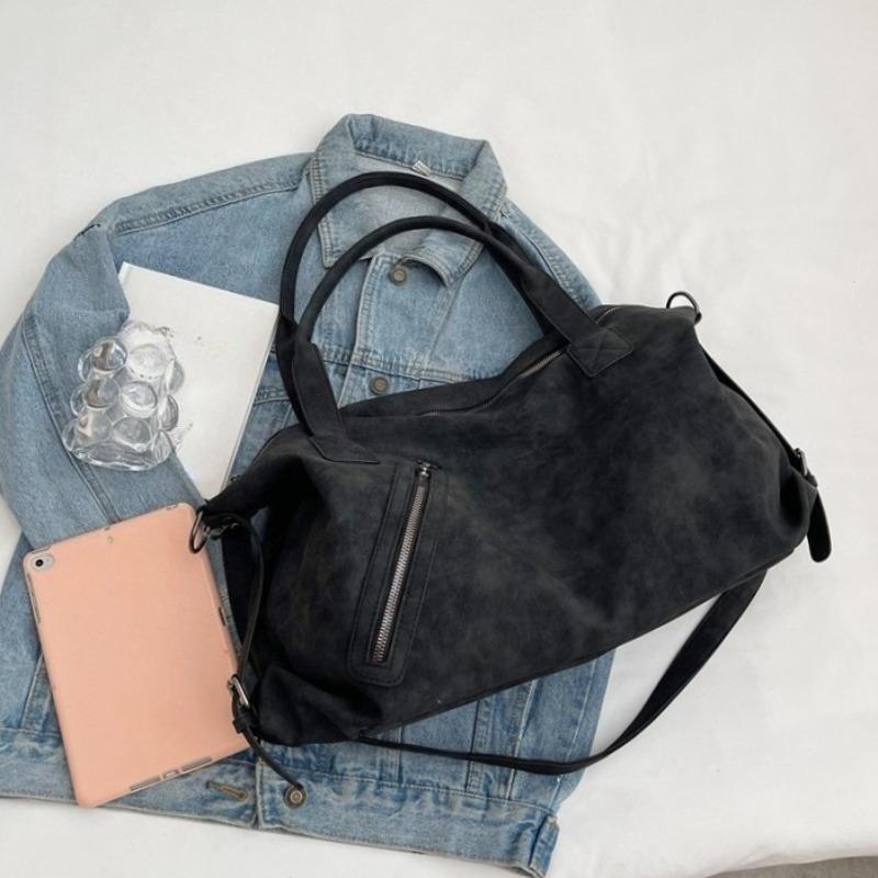 Retro Women's Leather Handbag Large Capacity Travel Crossbody Bag Vintage Shoulder Bag for Daily for Daily Commute Work Shopping and Weekend Outings