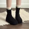 Fashion Platform Thick Bottom Women Ankle Boots Autumn Winter Women's Shoes Female Round Toe Height Increase  Short Booties