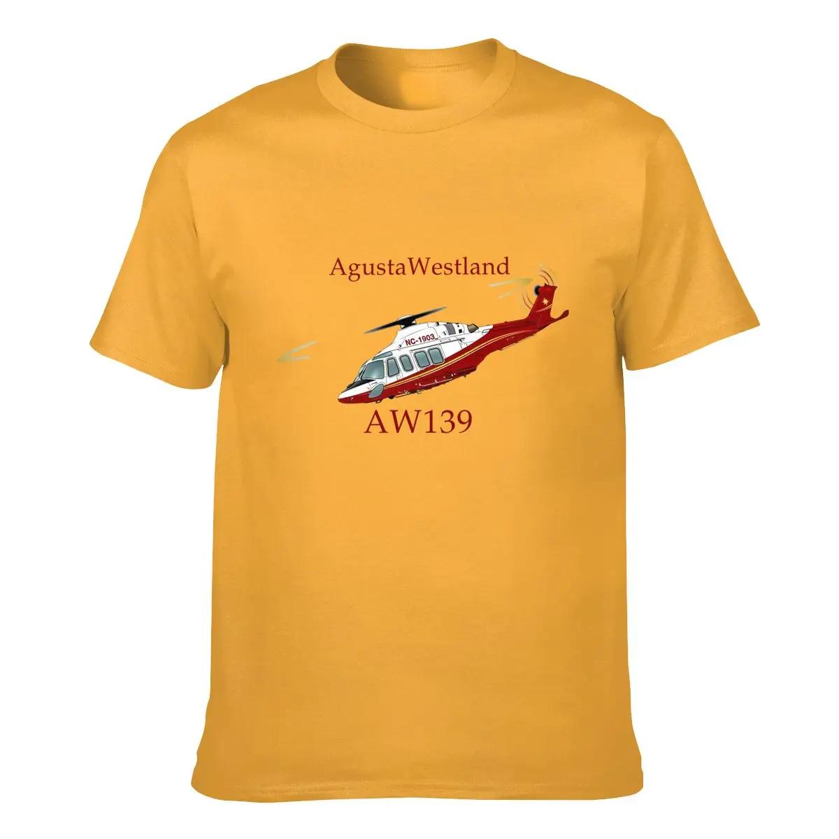 

Винтажный принт на футболке вертолета Agustawestland Aw139 01 Новинка Горячие предложения Футболка S