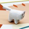 New Square Print Cat Simulation Cat Cute Small Ornaments Plush Doll