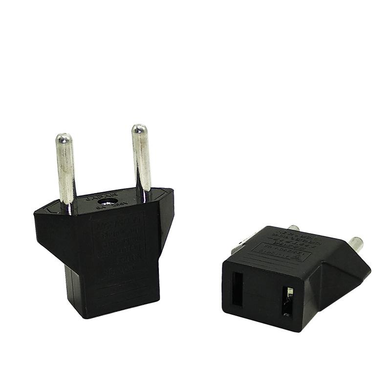 Universal US To EU Plug USA To Euro Europe Travel Wall AC Power Charger Outlet Adapter Converter 2 Round Socket Input Pin New