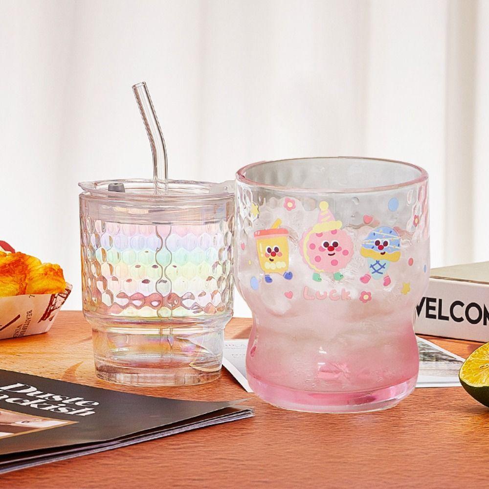 Cartoon Glass Cup Heat-resistance Milk Cups Cute Coffee Mug Office