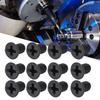 50Pcs Countersunk Cross Screws DIN 965 Black Galvanized Machine Screw Assortment KitM3x5