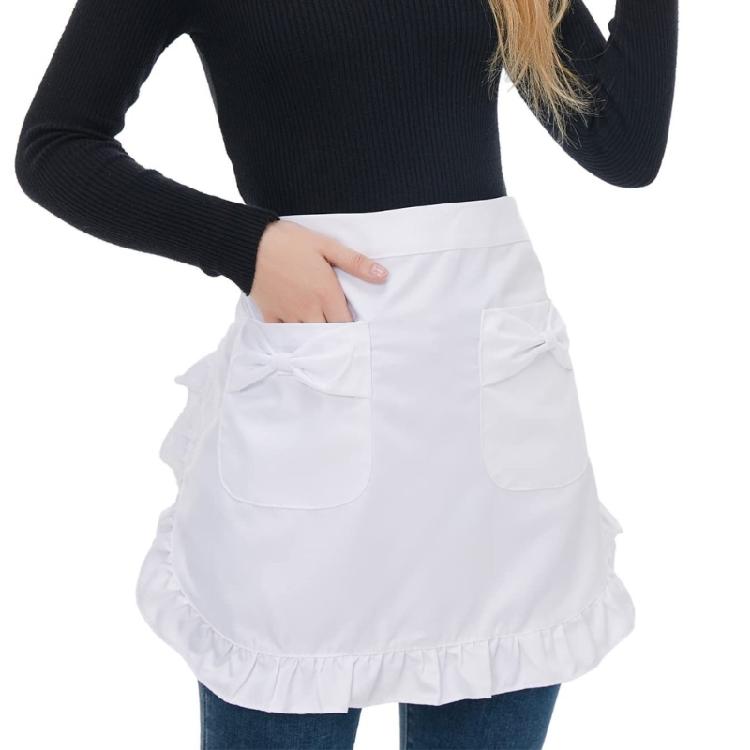 Женский кухонный фартук для готовки, фартук на талию, фартук для готовки и выпечки, фартук официантки, фартук для домашней кухни, пекарни, ресторана