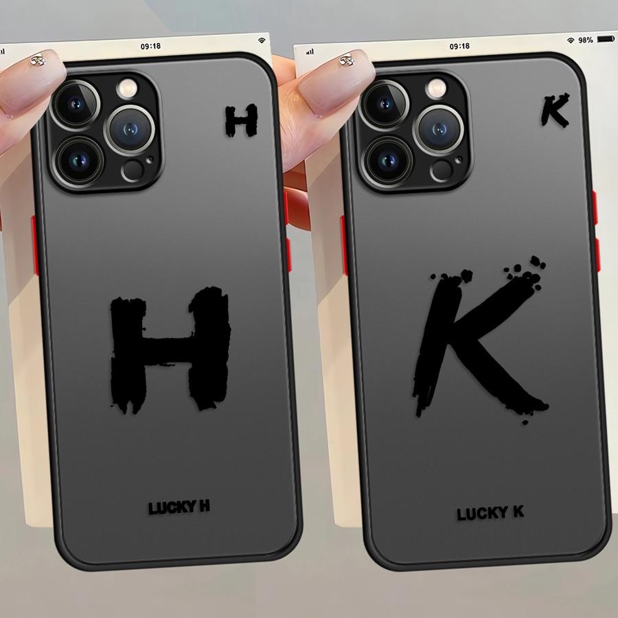 Case for iPhone 17 Pro Max 16 Plus 11 Air 14 15 XS XR 7 8 SE 13 Mini 12 Funda Back Phone Cover Lucky Letter