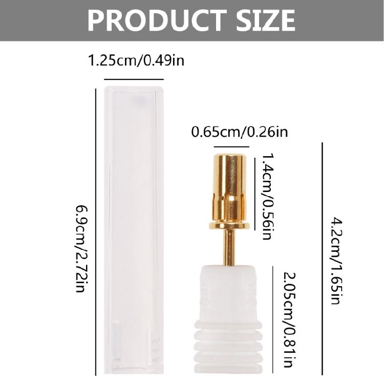 Mandrel Bit for Nails Small Mini Stainless Steel Mandrel Manicure Sandpaper Band