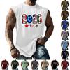 Men's Sleeveless Basic Muscle Tank Top Loose Fit Soccer Themed Graphic Print Summer Casual Athletic Shirt for Daily Wear