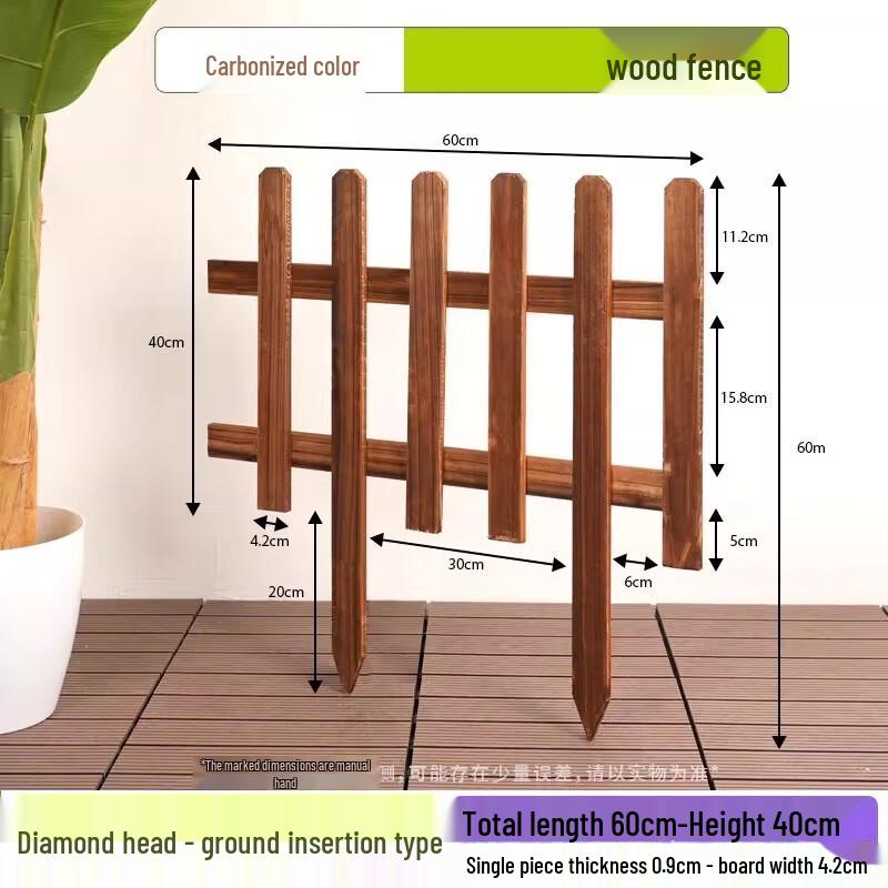 

Carbonized Solid Wood Outdoor Garden Fence Panel