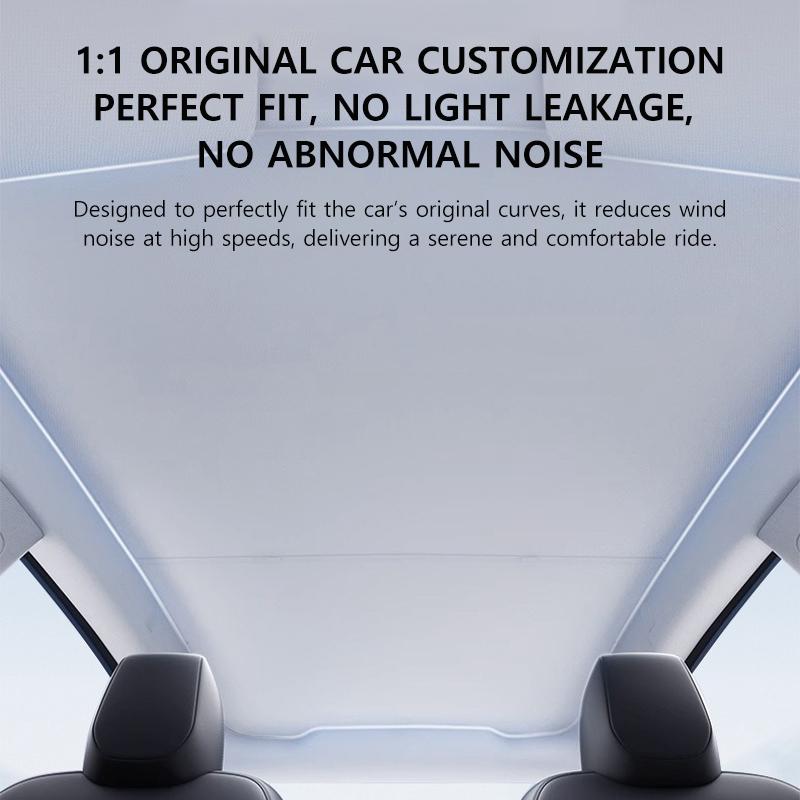 Ice Crystal Sunshade For Tesla Model 3 Highland 2025-2026 Model Y Juniper 2025 2026 Car Roof Front Rear Heat Insulation SunShade