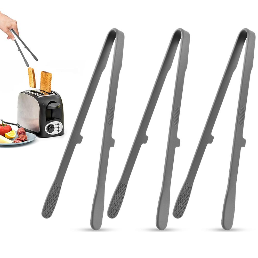 3Pcs Kitchen Tongs 10.51inch Silicone Barbecue Tongs Clip BBQ Grill Meat Tongs Cooking Tweezers for Food Utensils Kitchen Tools