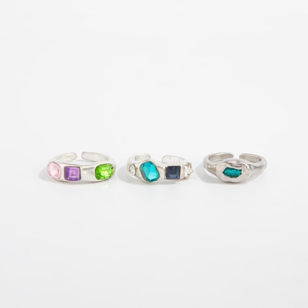 5PCS/3PCS Polished Finish Open Foot Rings Stackable Beach Jewelry Vacation