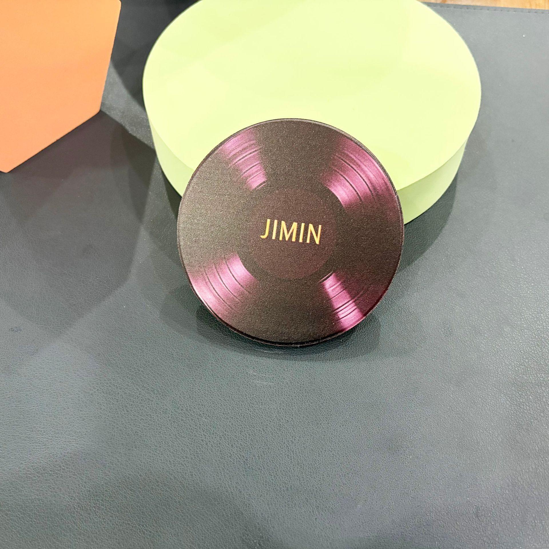 

BTS Vinyl Record Style Coaster, Bangtan Boys Member Colorful Drink Mat, Kpop ARMY Fans Tabletop Decor & Heat Insulation Pad 7