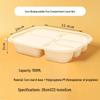Disposable Corn Starch Lunch Box with Lid, 5-Compartment