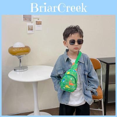 Cartoon Dinosaur Kids Chest Bag With Lightweight Nylon Storage For Preschool Children
